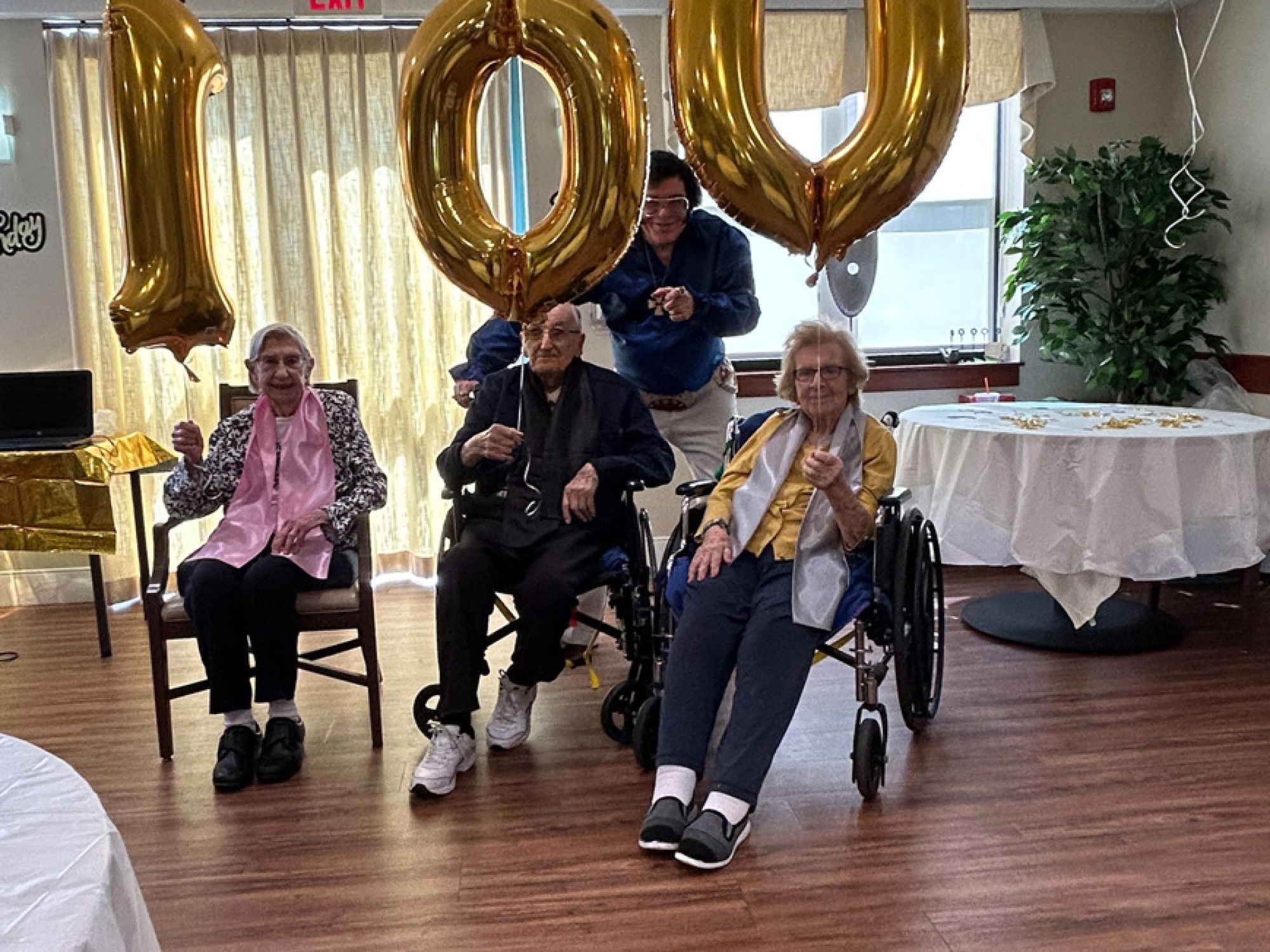 Three residents, Jeanne Ryde, Al Blake and Julie Ganjian, turn 100